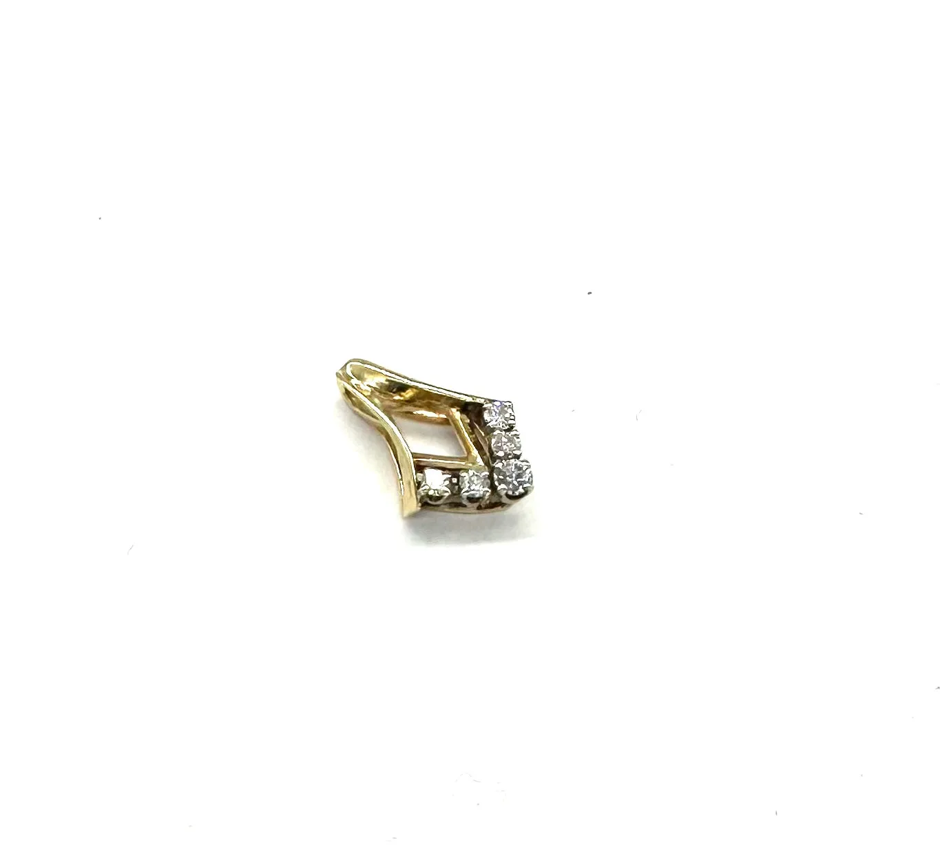 1/4 Ctw Diamond Open Chevron Pendant