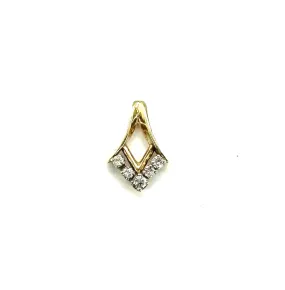 1/4 Ctw Diamond Open Chevron Pendant