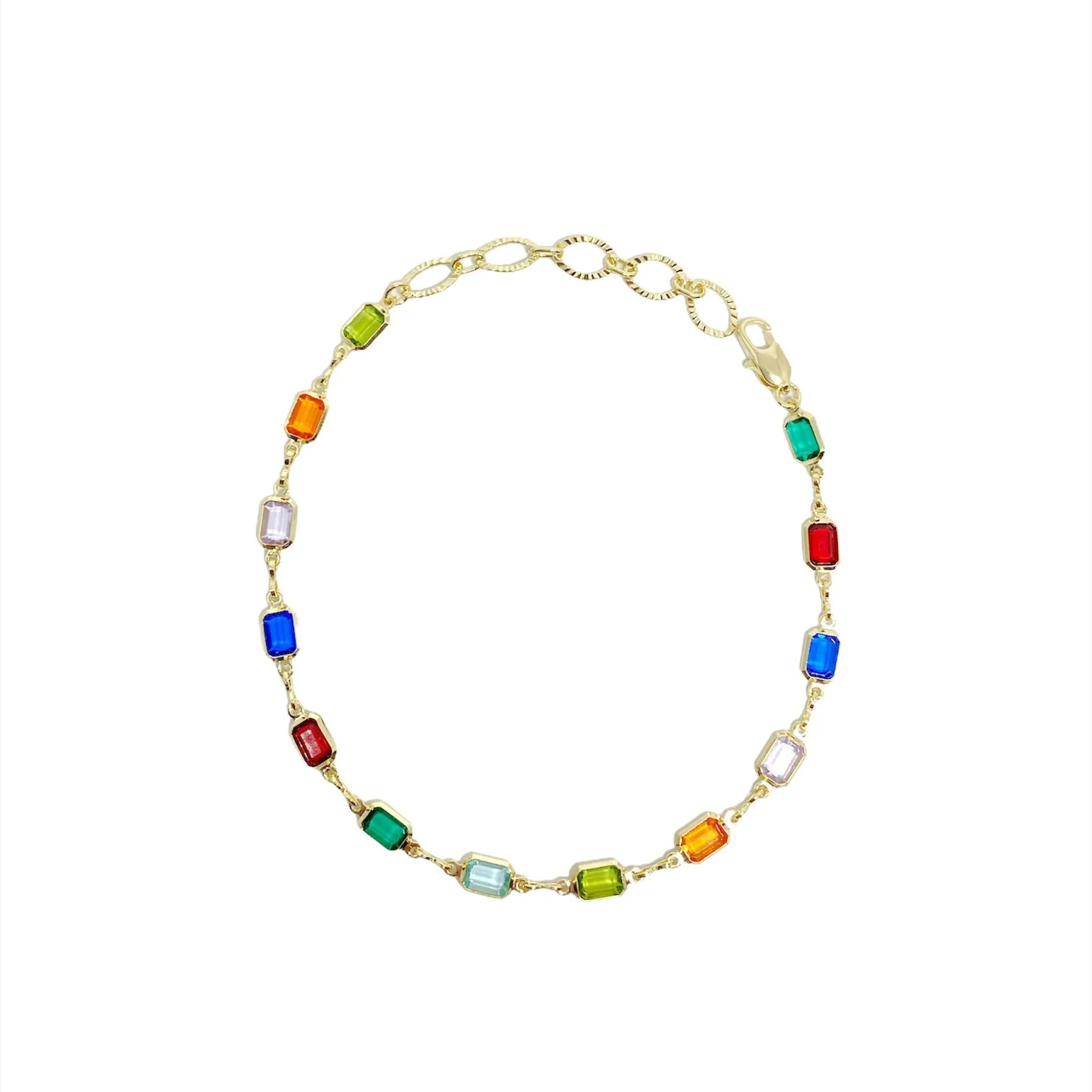 Wholesale 18K Gold-Filled Multicolor Anklet - Premium Quality & Affordable