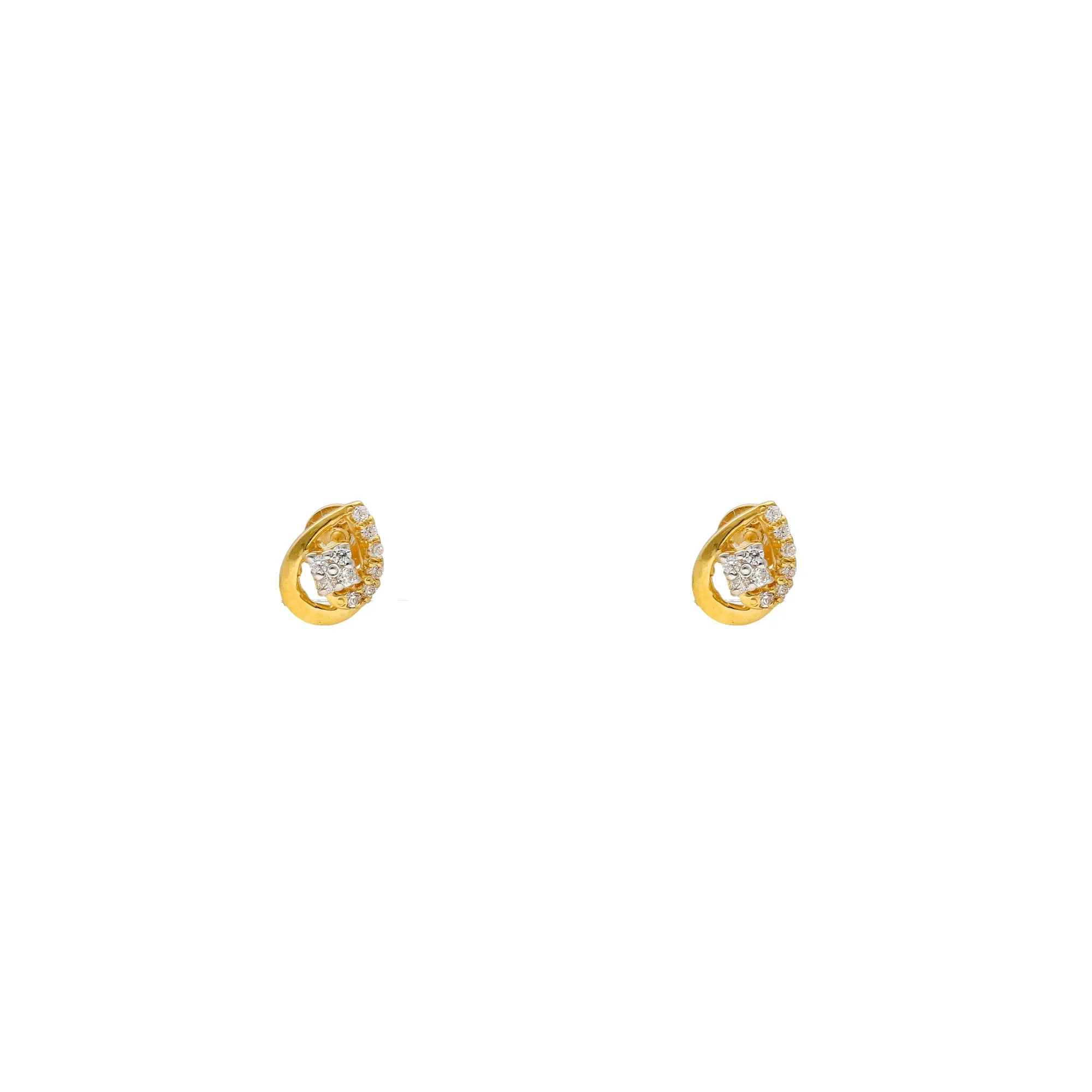 22K Yellow Gold & CZ Fancy Pendant Set (7.6gm)