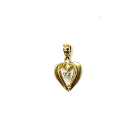 5 Ptw Diamond Heart Pendant