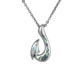 Abalone Fishhook Pendant