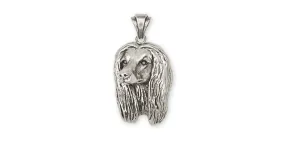 Afghan Hound Pendant Jewelry Sterling Silver Handmade Dog Pendant AF4-P