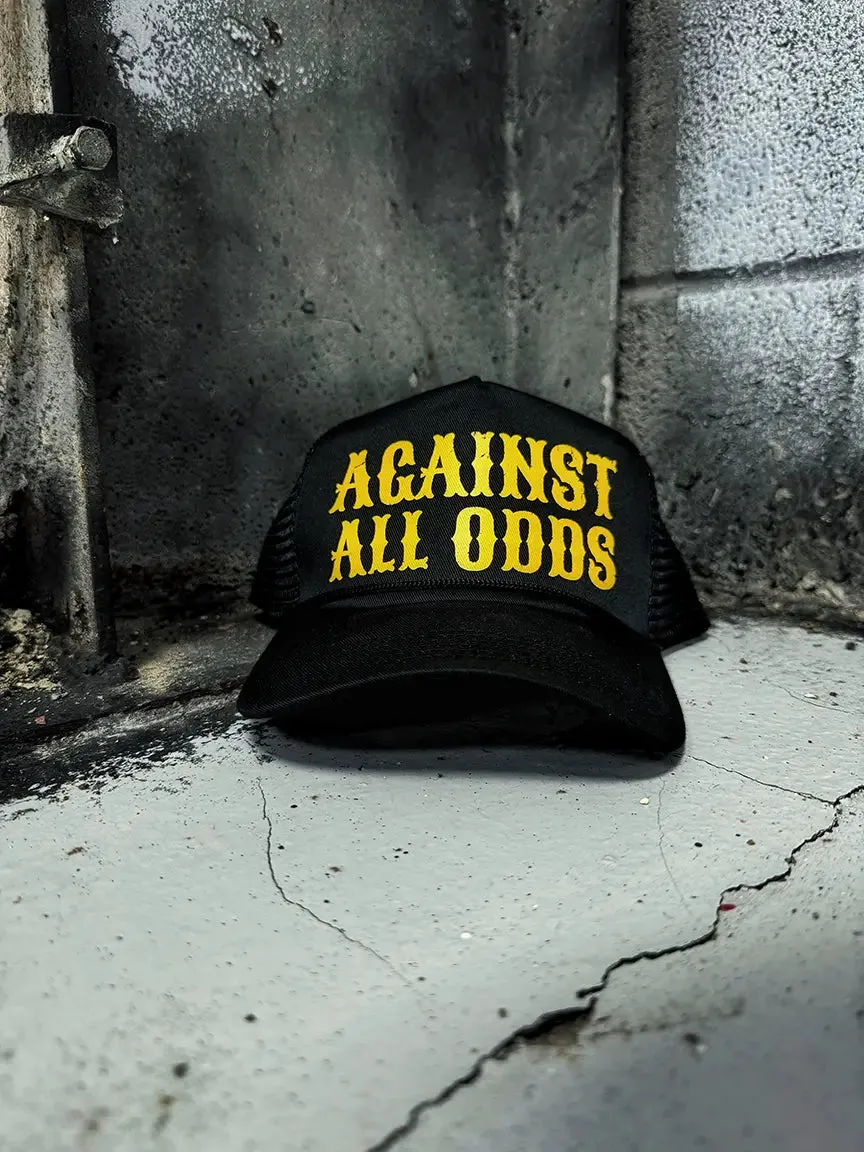 AGAINST ALL ODDS CURVED BILL BLACK HAT