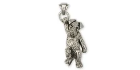 Airedale Terrier Pendant Jewelry Sterling Silver Handmade Dog Pendant AR17-P