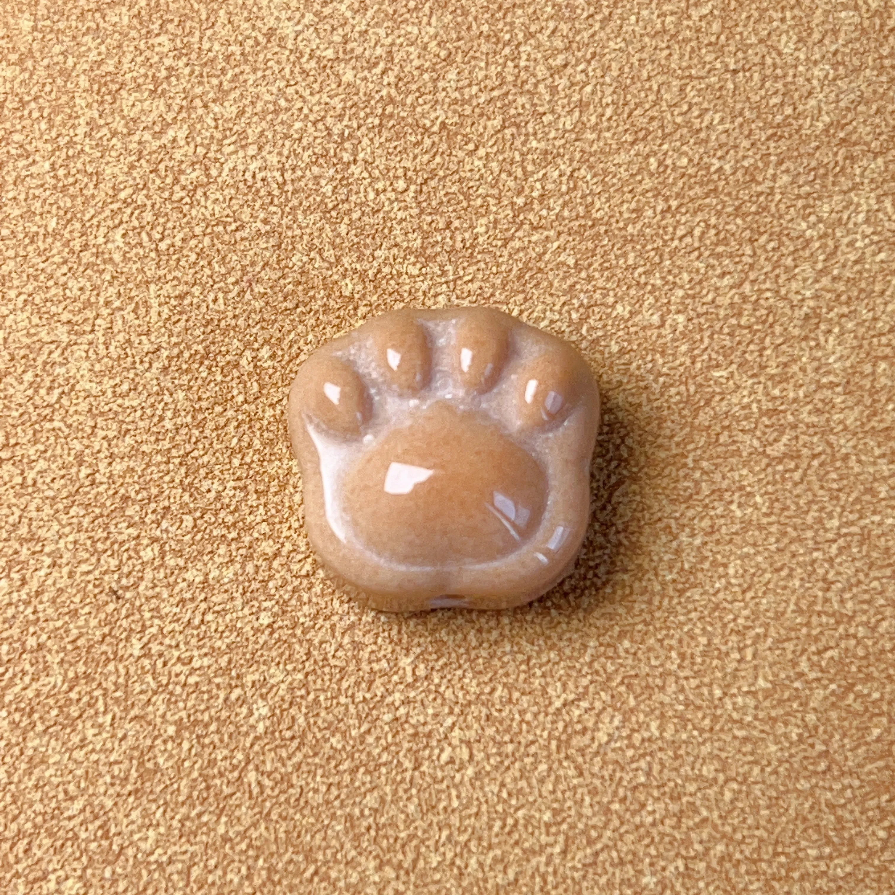 Alashan Agate Cute Little Paws Parts DIY Gemstone Jewelry Accessory