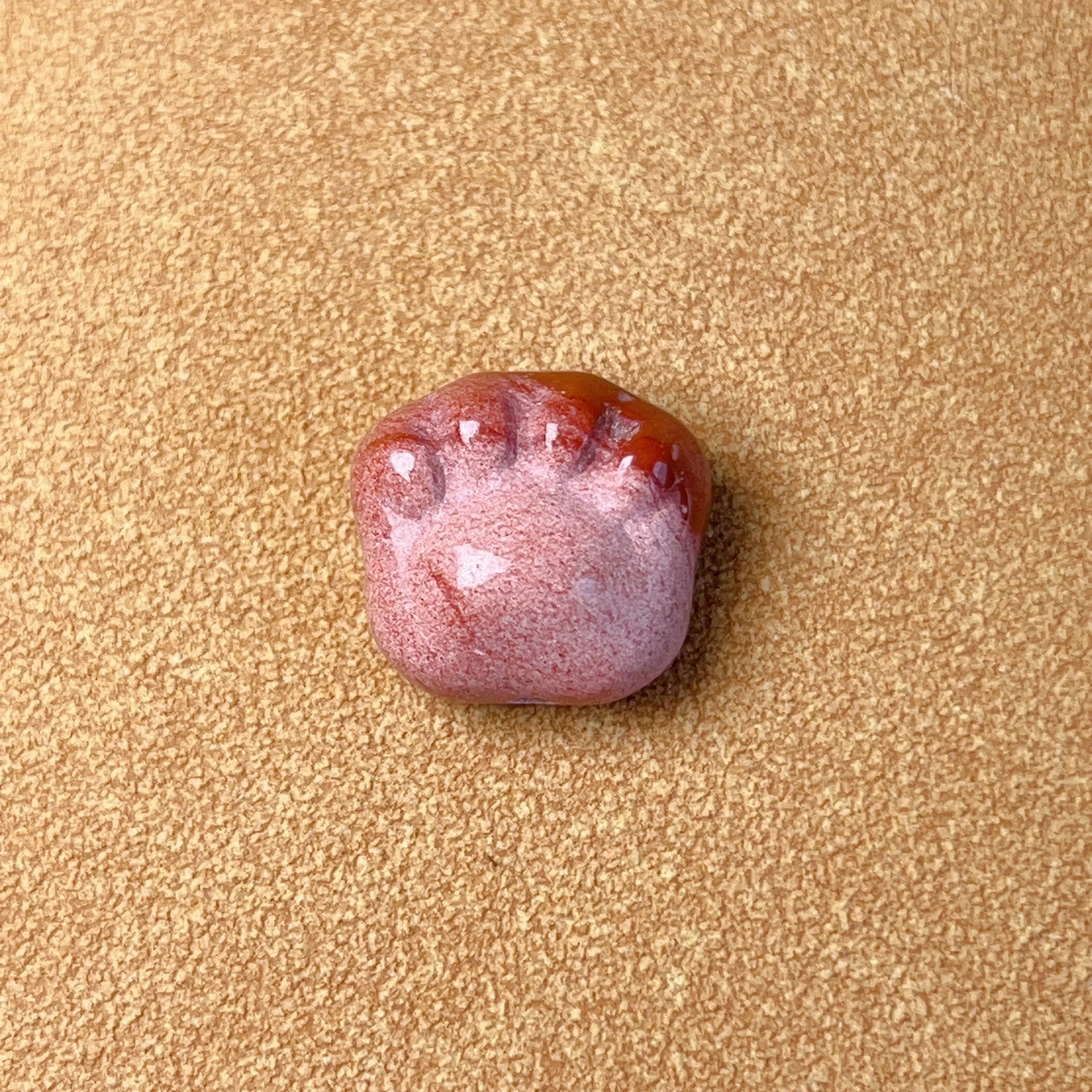 Alashan Agate Cute Little Paws Parts DIY Gemstone Jewelry Accessory