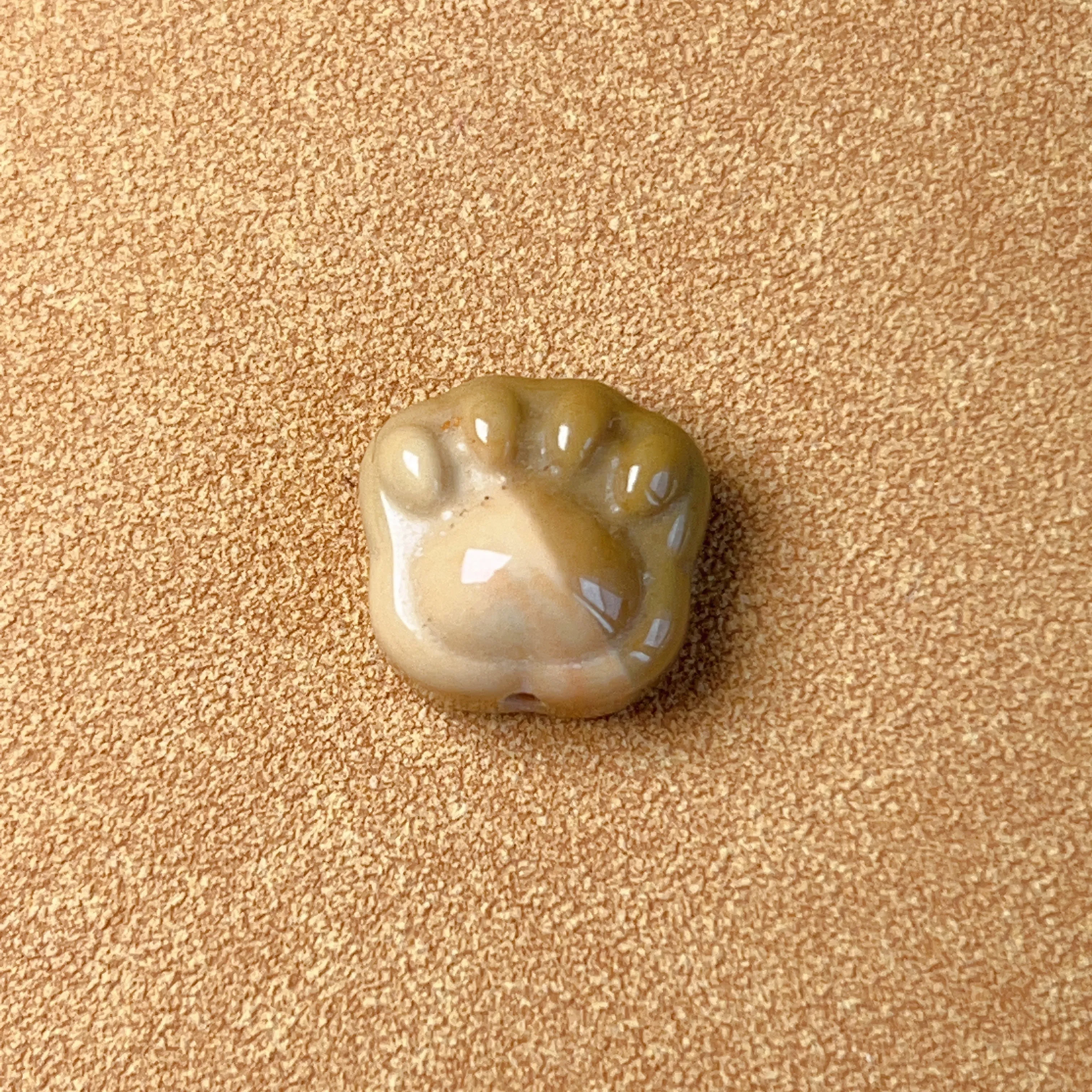 Alashan Agate Cute Little Paws Parts DIY Gemstone Jewelry Accessory