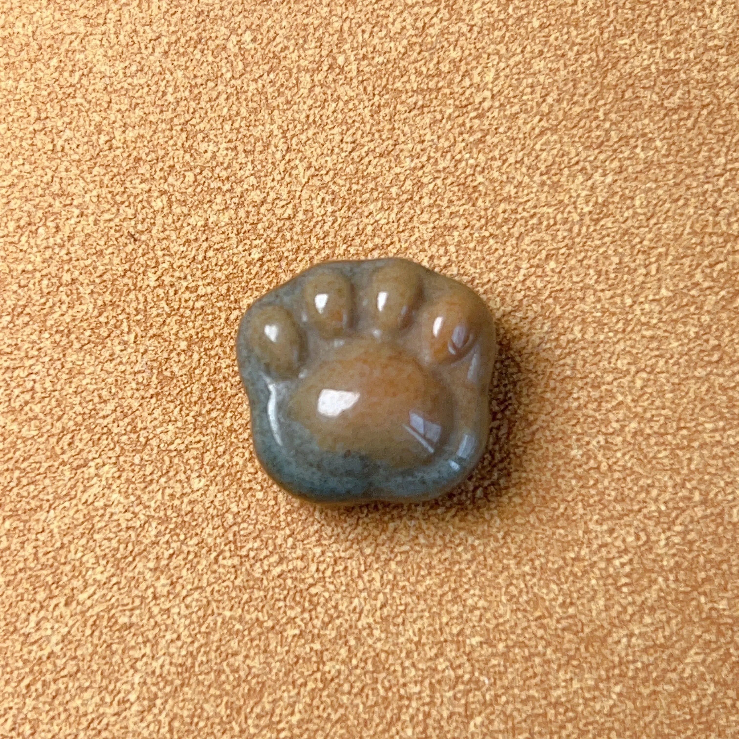 Alashan Agate Cute Little Paws Parts DIY Gemstone Jewelry Accessory