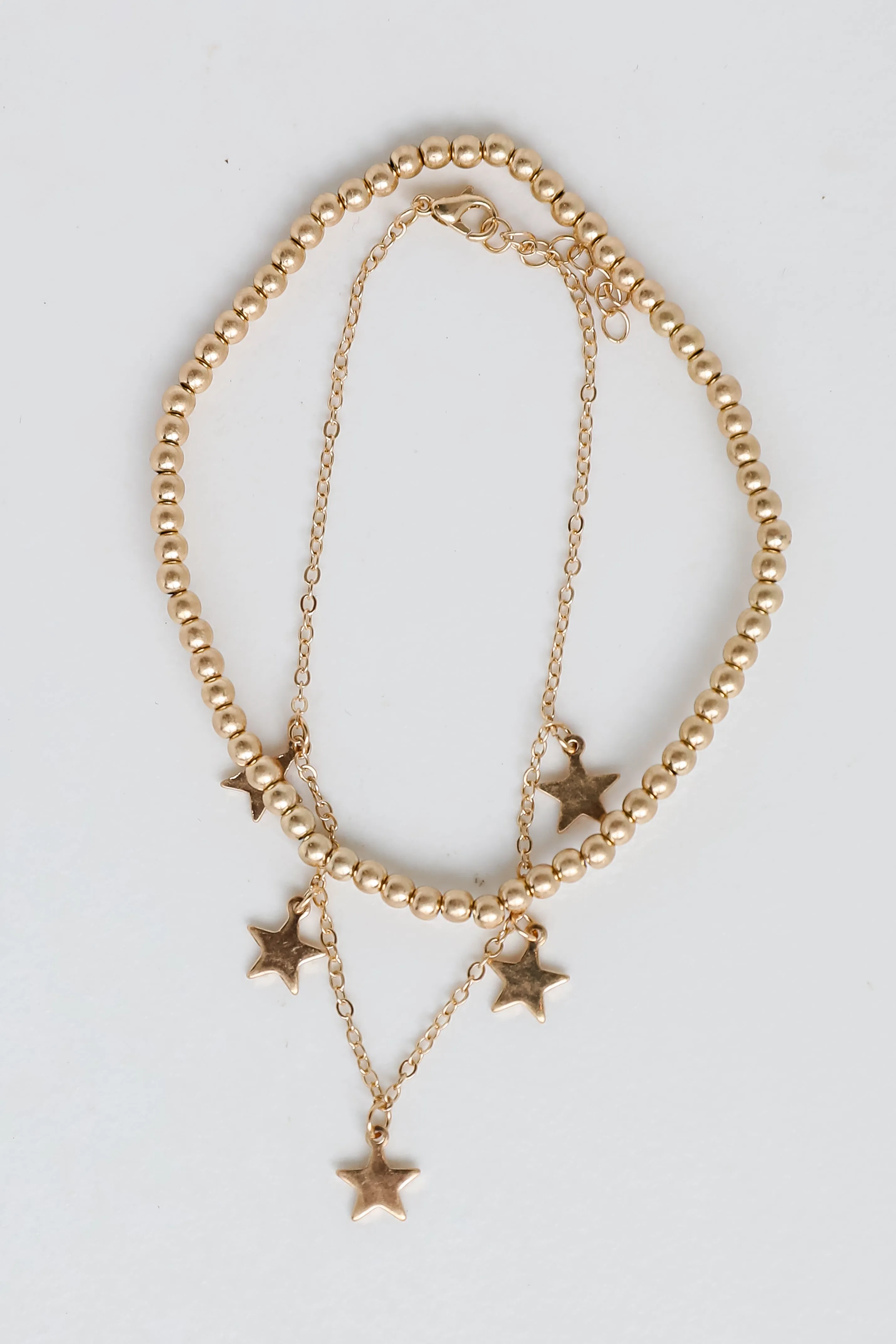 Annie Gold Star Charm Anklet