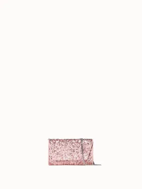 Anouk Mini Clutch in Sequins with Leather Trim