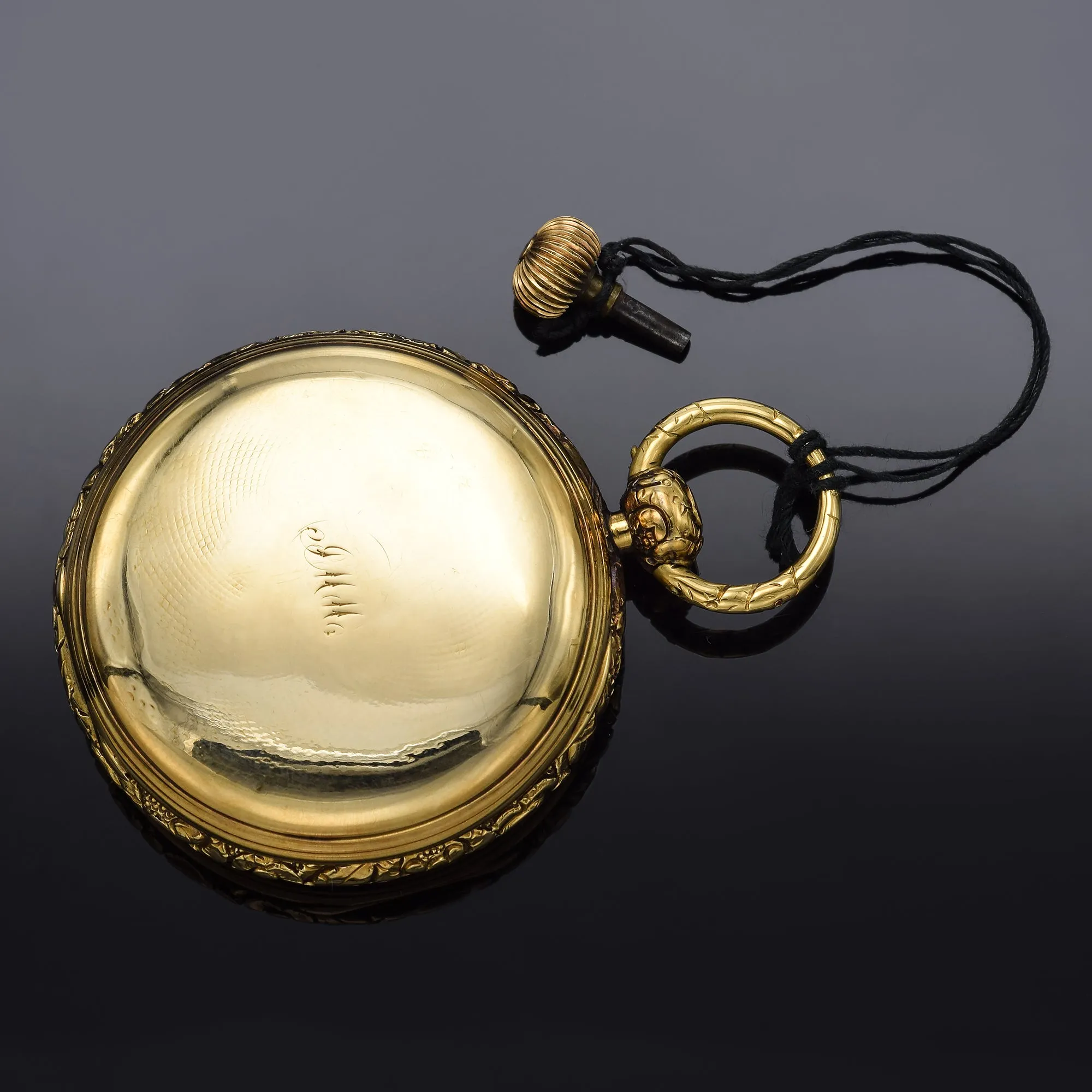 Antique John Moncas Liverpool #7468 18K Yellow Gold Key Wind Pocket Watch