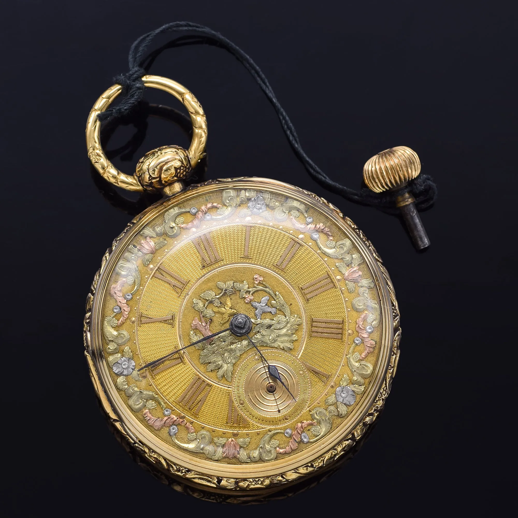 Antique John Moncas Liverpool #7468 18K Yellow Gold Key Wind Pocket Watch