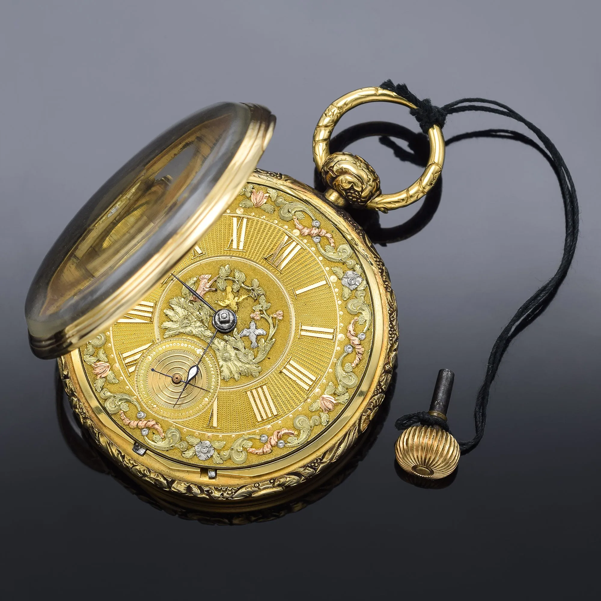 Antique John Moncas Liverpool #7468 18K Yellow Gold Key Wind Pocket Watch