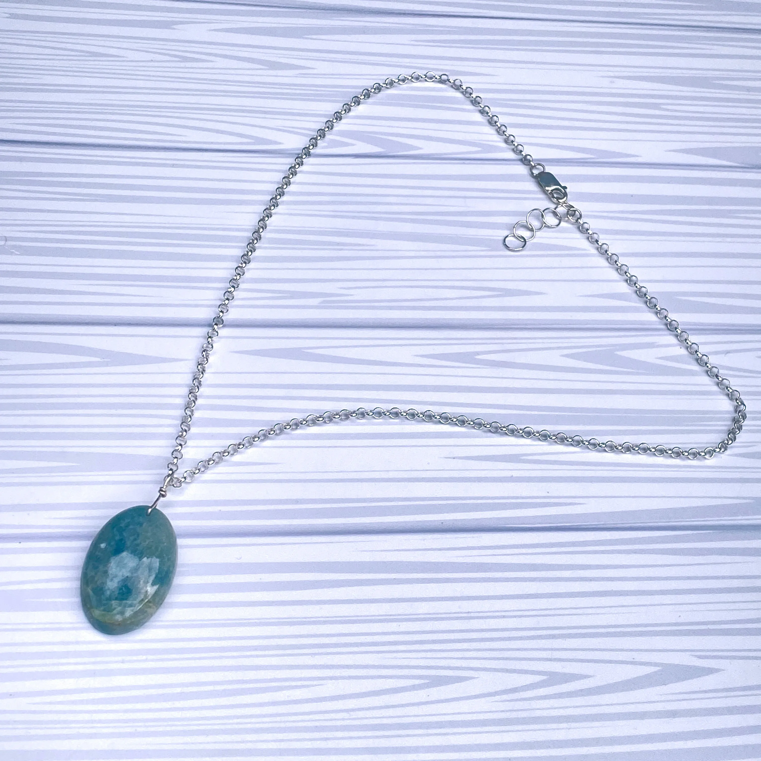 Aquamarine Pendant chain Necklace