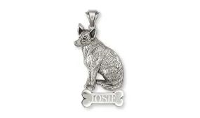 Australian Cattle Dog Pendant Jewelry Sterling Silver Handmade Dog Pendant ACD1-NP