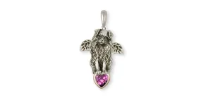 Australian Shepherd Angel Pendant Jewelry Sterling Silver Handmade Dog Pendant AU8-ASP