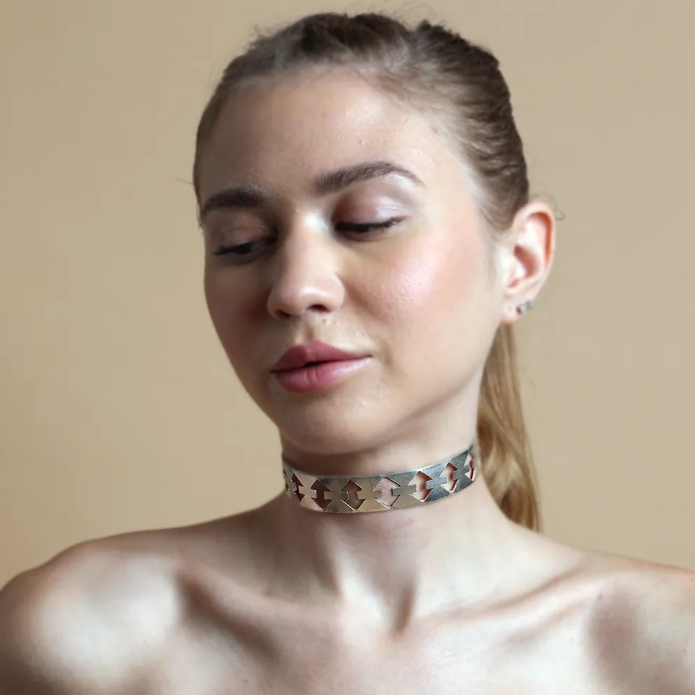 Aztec Sterling Silver Choker