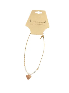 Beaded Gold Charm Anklet