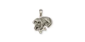 Bichon Frise Pendant Jewelry Sterling Silver Handmade Dog Pendant BF12-P