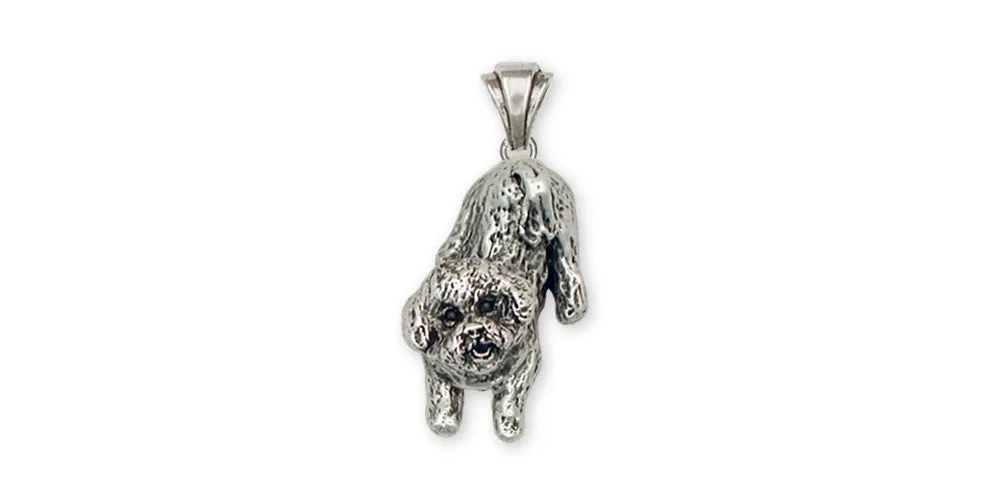 Bichon Frise Pendant Jewelry Sterling Silver Handmade Dog Pendant BF4-P