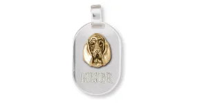 Bloodhound Pendant Jewelry Silver And Gold Handmade Dog Pendant BHD4-TNDT