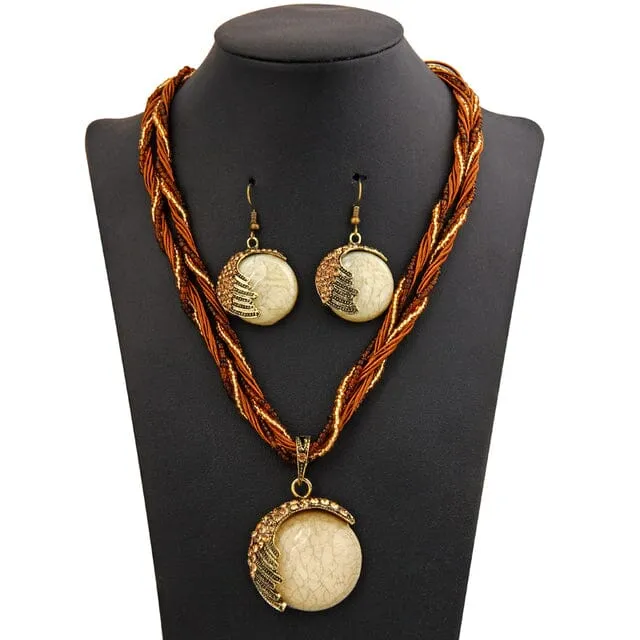 Bohemian Natural Stone Party Jewelry Set