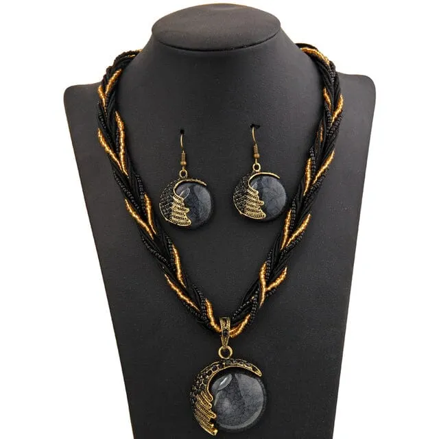 Bohemian Natural Stone Party Jewelry Set