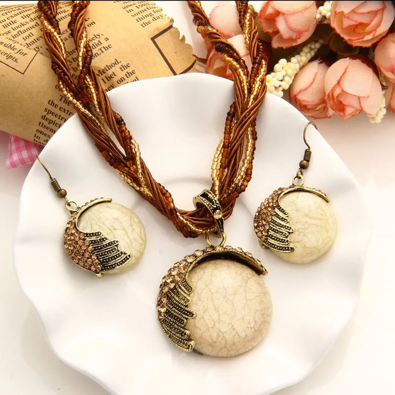 Bohemian Natural Stone Party Jewelry Set