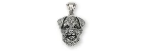 Border Terrier Jewelry Sterling Silver Handmade Border Terrier Pendant  BDT-P