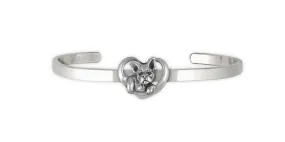 Boston Terrier Bracelet Jewelry Sterling Silver Handmade Dog Bracelet BT20-CB