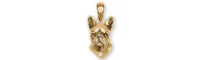 Boston Terrier Jewelry 14k Gold Vermeil Handmade Boston Terrier Pendant  BT52X-PVM