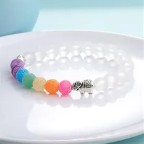 Bracelet - Chakra Frosted Glass