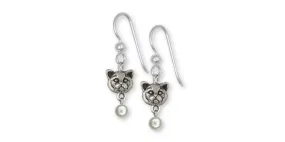 British Shorthair Earrings Jewelry Sterling Silver Handmade Cat Earrings BRS7-FW