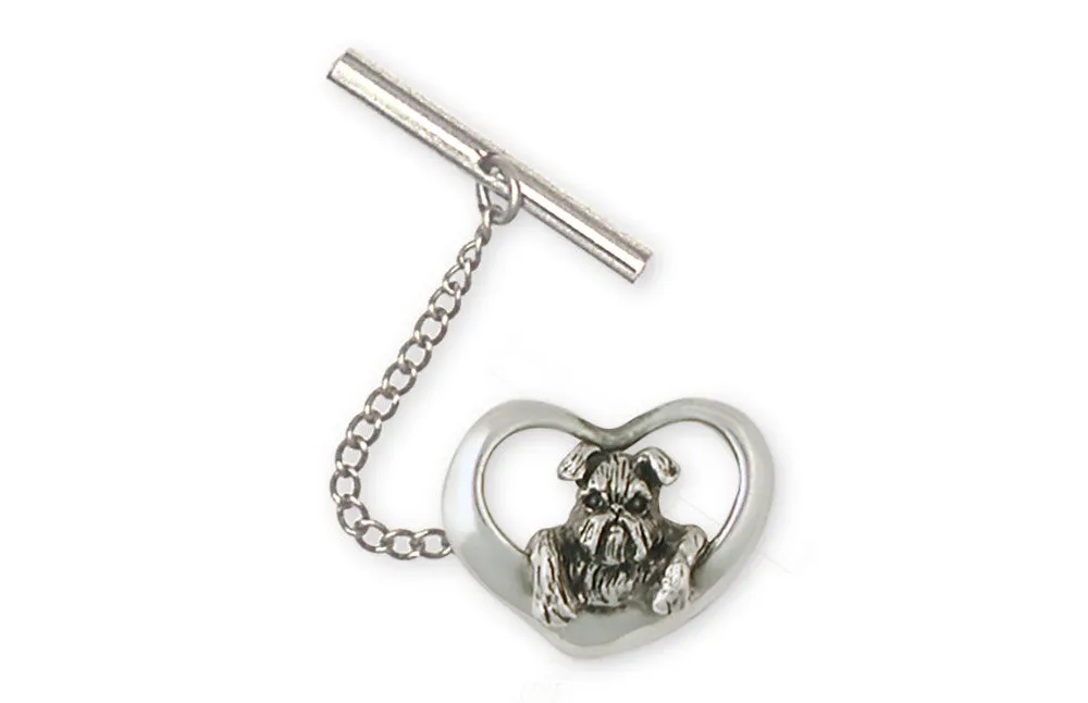 Brussels Griffon Tie Tack Handmade Sterling Silver Dog Jewelry GR39-TT