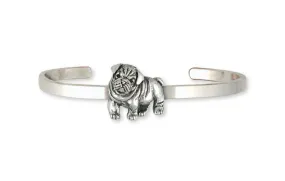 Bulldog Bracelet Jewelry Sterling Silver Handmade Dog Bracelet BD26-CB