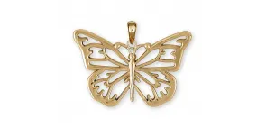 Butterfly Pendant Jewelry 14k Gold Handmade Butterfly Pendant BY2-PG