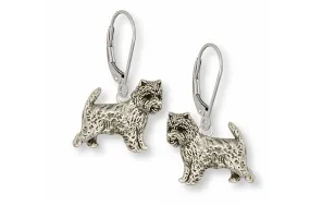 Cairn Terrier Earrings Jewelry Sterling Silver Handmade Dog Earrings CNWT17-E