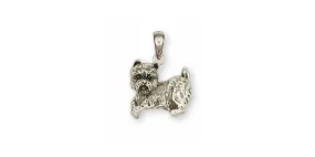 Cairn Terrier Pendant Jewelry Sterling Silver Handmade Dog Pendant CNWT10-P