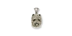 Cairn Terrier Pendant Jewelry Sterling Silver Handmade Dog Pendant CNWT13-P