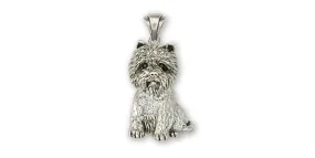 Cairn Terrier Pendant Jewelry Sterling Silver Handmade Dog Pendant CNWT23-P