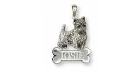 Cairn Terrier Pendant Jewelry Sterling Silver Handmade Dog Pendant CNWT34R-NP