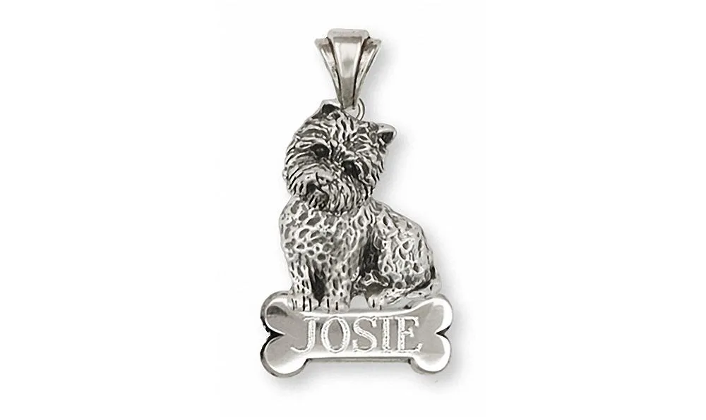 Cairn Terrier Pendant Jewelry Sterling Silver Handmade Dog Pendant CNWT7-NP