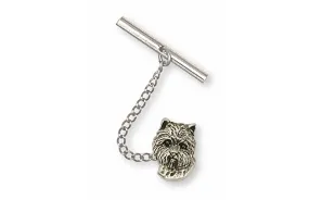 Cairn Terrier Tie Tack Jewelry Sterling Silver Handmade Dog Tie Tack CNWT12-TT