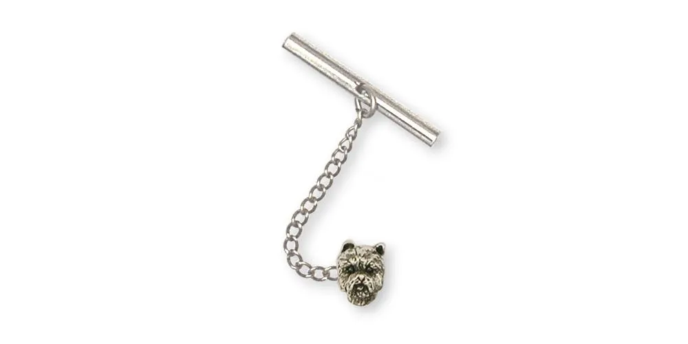 Cairn Terrier Tie Tack Jewelry Sterling Silver Handmade Dog Tie Tack CNWT19-TT