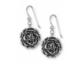 Carnation Earrings Jewelry Sterling Silver Handmade Flower Earrings CN2-E