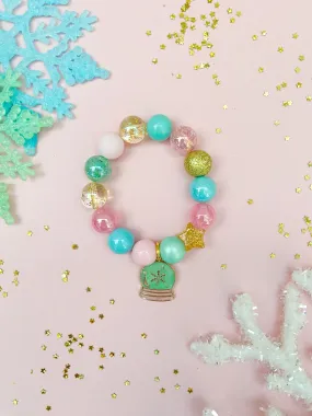 Christmas Snow Globe Charm Bracelet