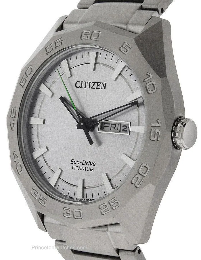 Citizen Eco-Drive Mens Super Titanium Watch - Bracelet - Day/Date - 100m