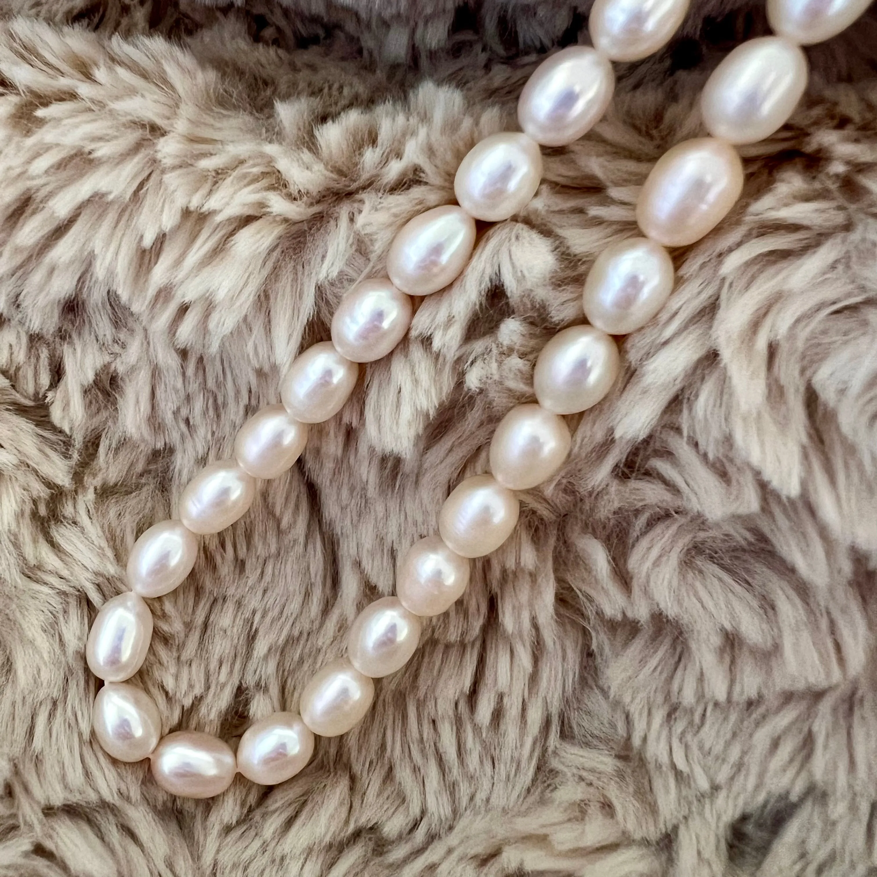 Classic Pearl Beaded Necklace Best Luster Freshwater Pearl Natural Formed Beads with 925 Sterling Silver Clasp