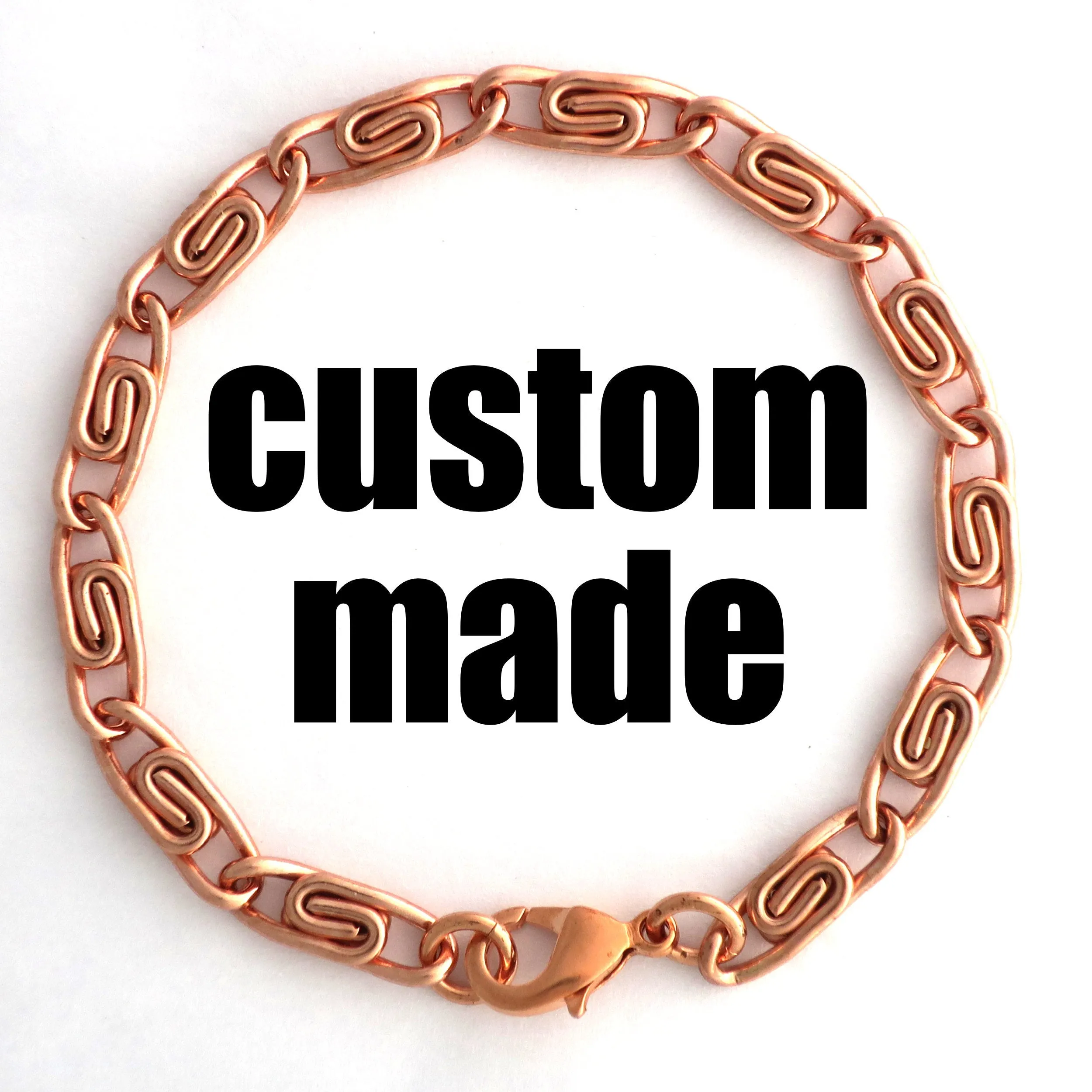 Custom Bracelet Chain Medium Celtic Scroll Chain Bracelet BC66C Custom Size Copper Bracelet Chain